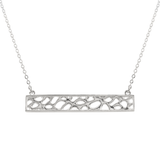 Silver Cactus Bar Necklace