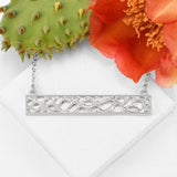 Silver Cactus Bar Necklace