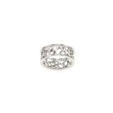 Silver Medium Band Cactus Ring