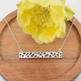 Silver Cactus Bar Necklace