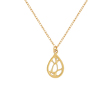 Gold Small Teardrop Cactus Necklace