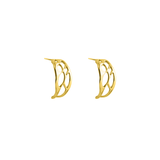 Gold Small Cactus Hoop Post Earrings