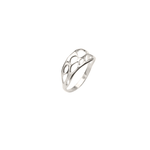 narrow band cactus ring on white background