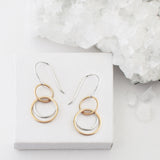 interlinked circle earrings