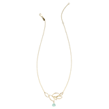 Ella Gold Leaf Cluster Necklace with Gemstone