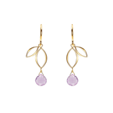 Ella Gold Mini Sprout Earrings with Gemstones