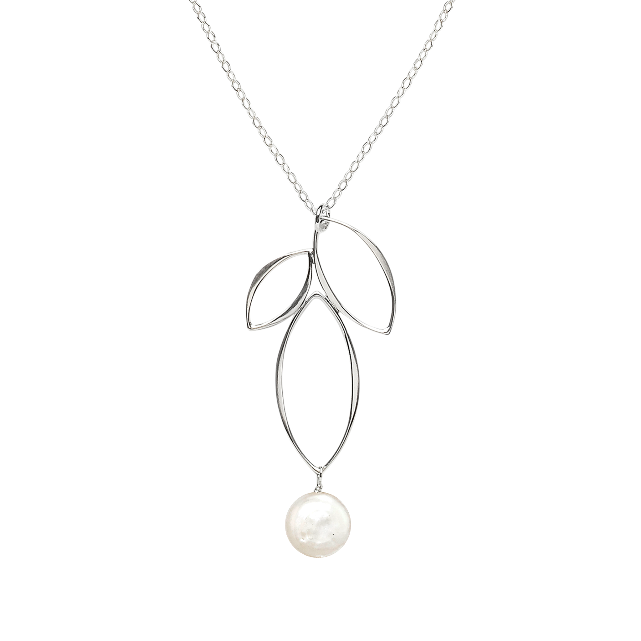 Ella Silver Small Fuchsia Necklace with Gemstone
