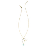 Ella Gold Petal Necklace with Gemstone