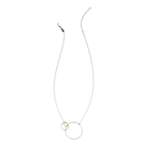 Cynthia Silver & Gold Cluster Circle Necklace