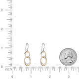 Cynthia Small Gold & Silver Three Circle Dangle Earrings