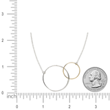 Cynthia Linked Gold & Silver Circle Necklace