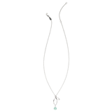 Ella Silver Small Sprout Necklace with Gemstone