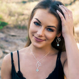 Ella Gold Petal Necklace with Gemstone