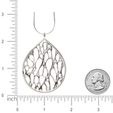 Extra Silver Large Teardrop Cactus Necklace
