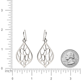 Medium Silver Pointed Teardrop Cactus Earrings